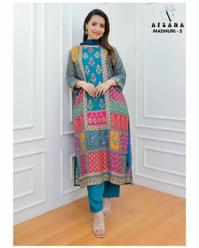 Madhuri 5 By Afsana Kurti With Bottom Dupatta Wholesalers Clothing Supplier In India